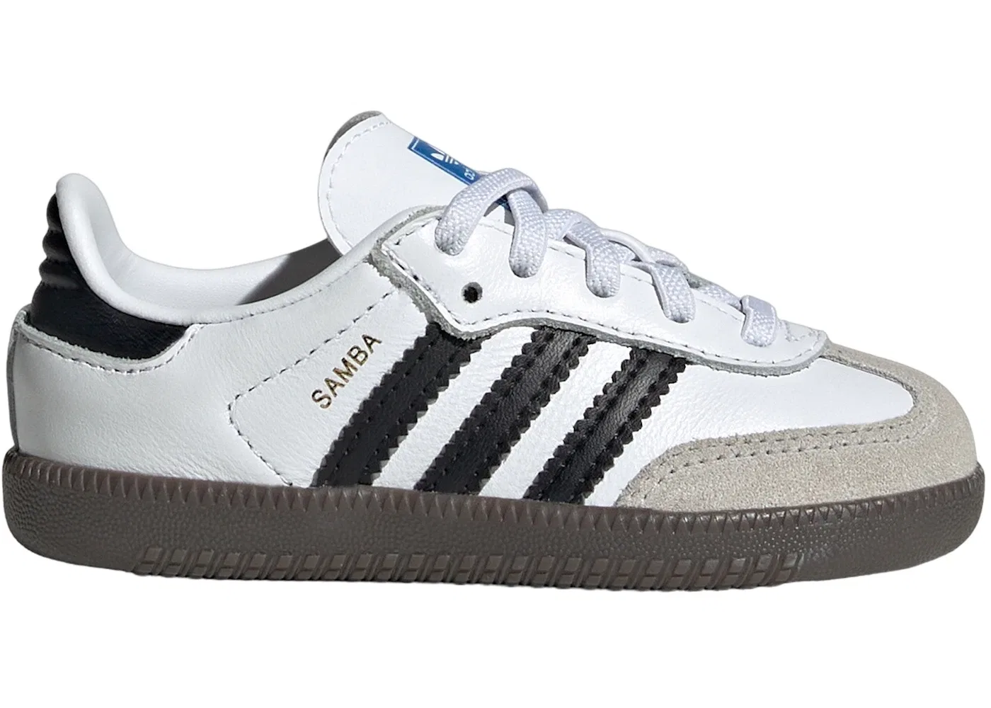 Детские кроссовки с длинным язычком Adidas Samba OG, Cloud White Core Black Gum