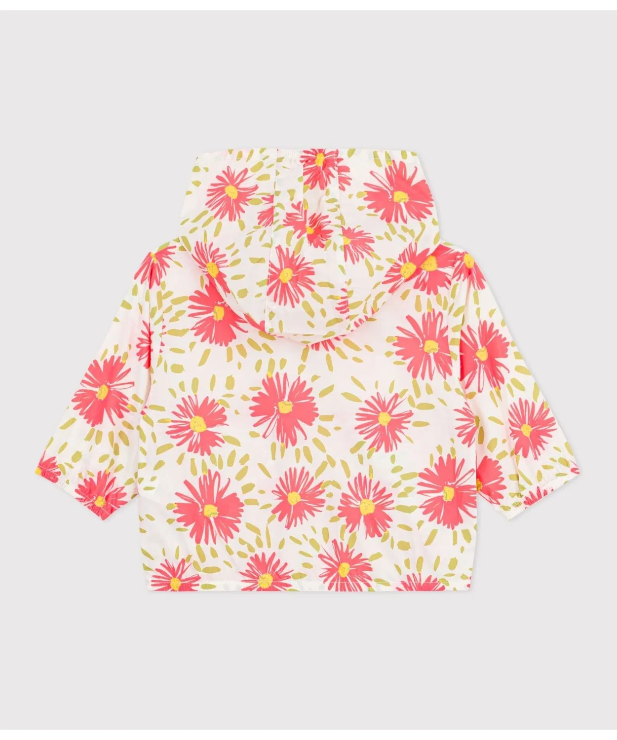 Детская куртка-ветровка с принтом, модель Print Sunbreaker PETIT BATEAU, White — фото 3