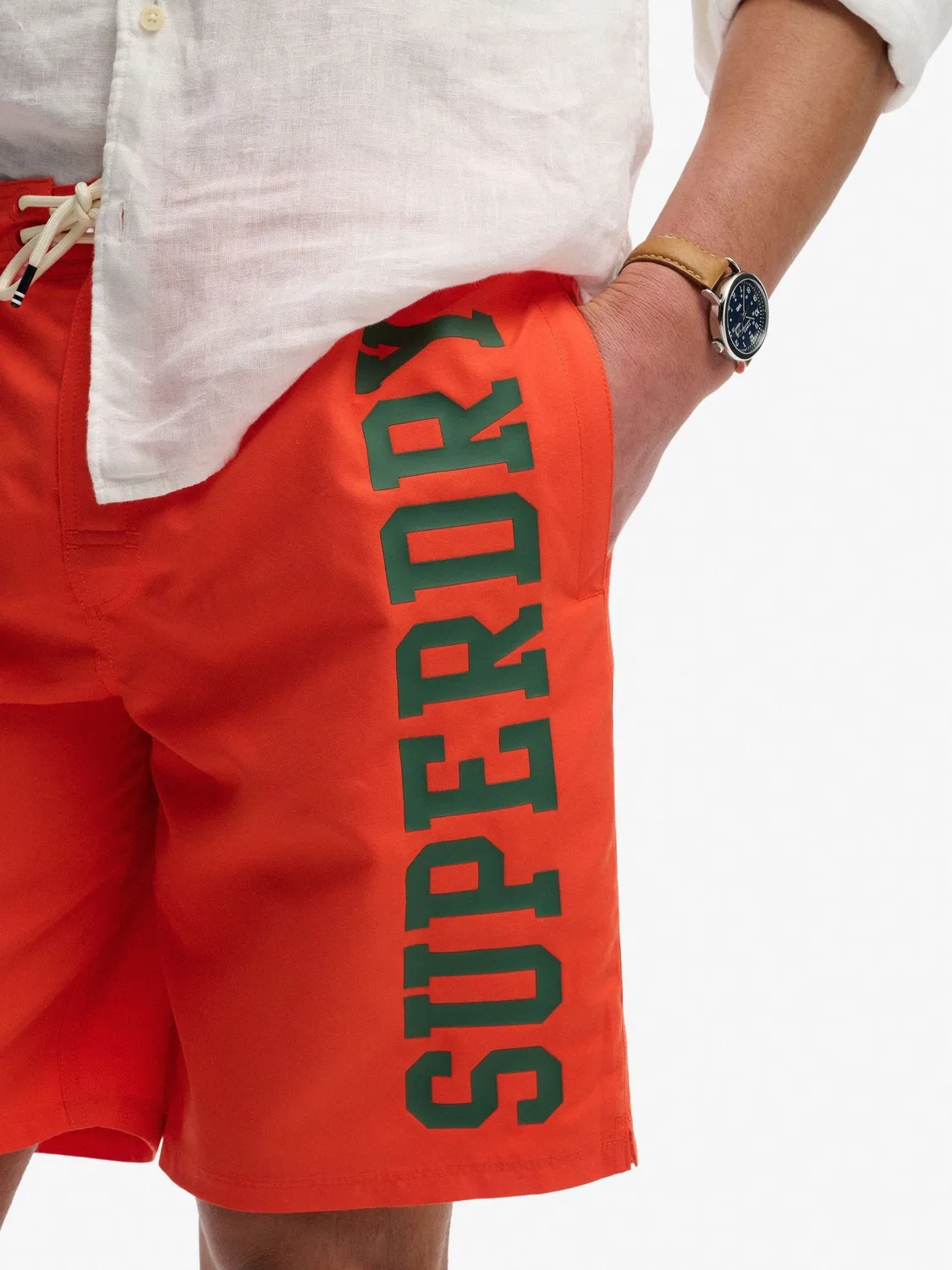 Плавки Superdry Logo 19-Inch, оранжевый — фото 4