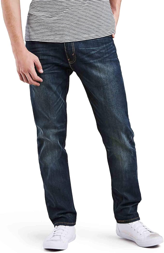 Джинсы Levi's Mens 502 Regular Taper Fit, сине-зеленый оттенок денима с легкой потертостью