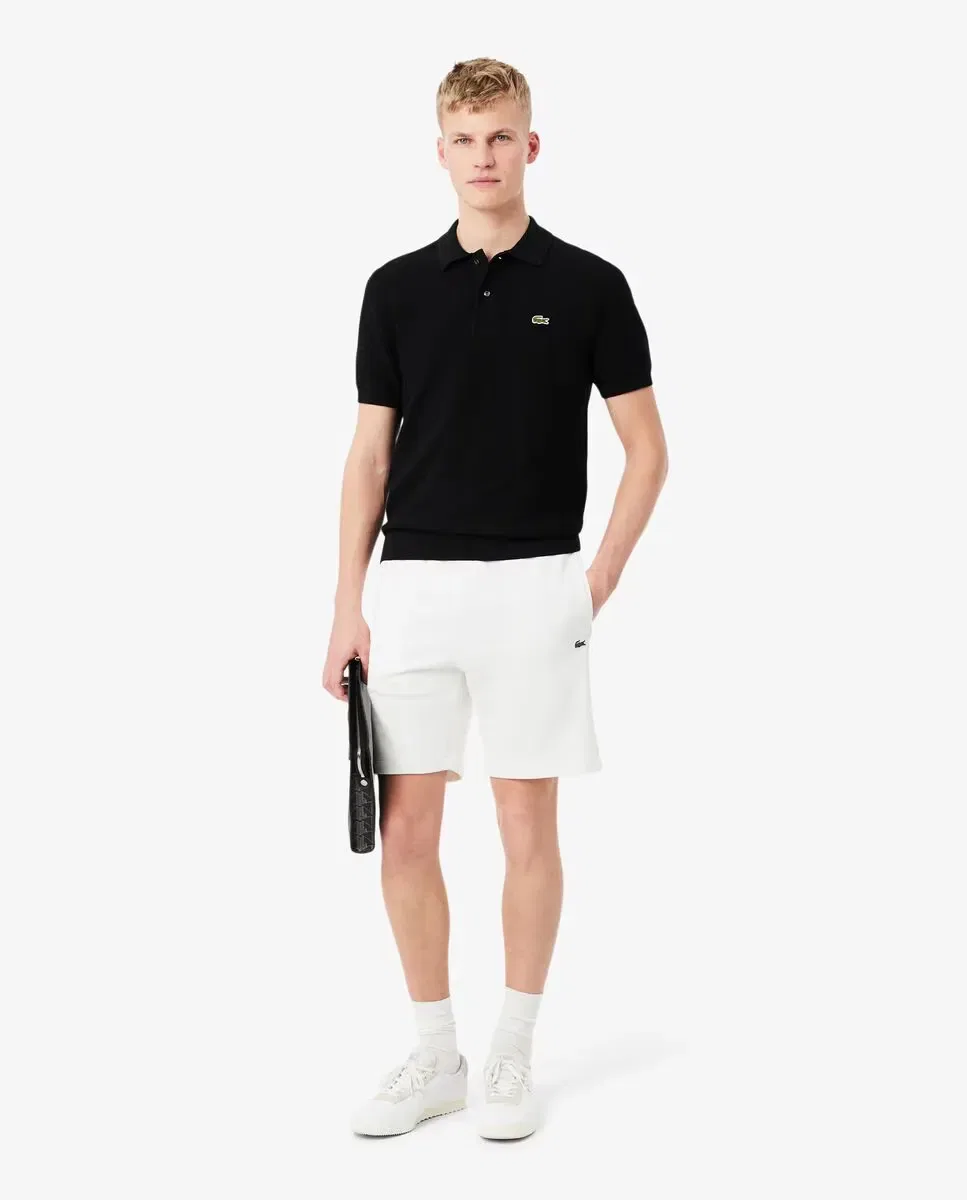 Мужские шорты хлопковые с логотипом Lacoste, Blanco