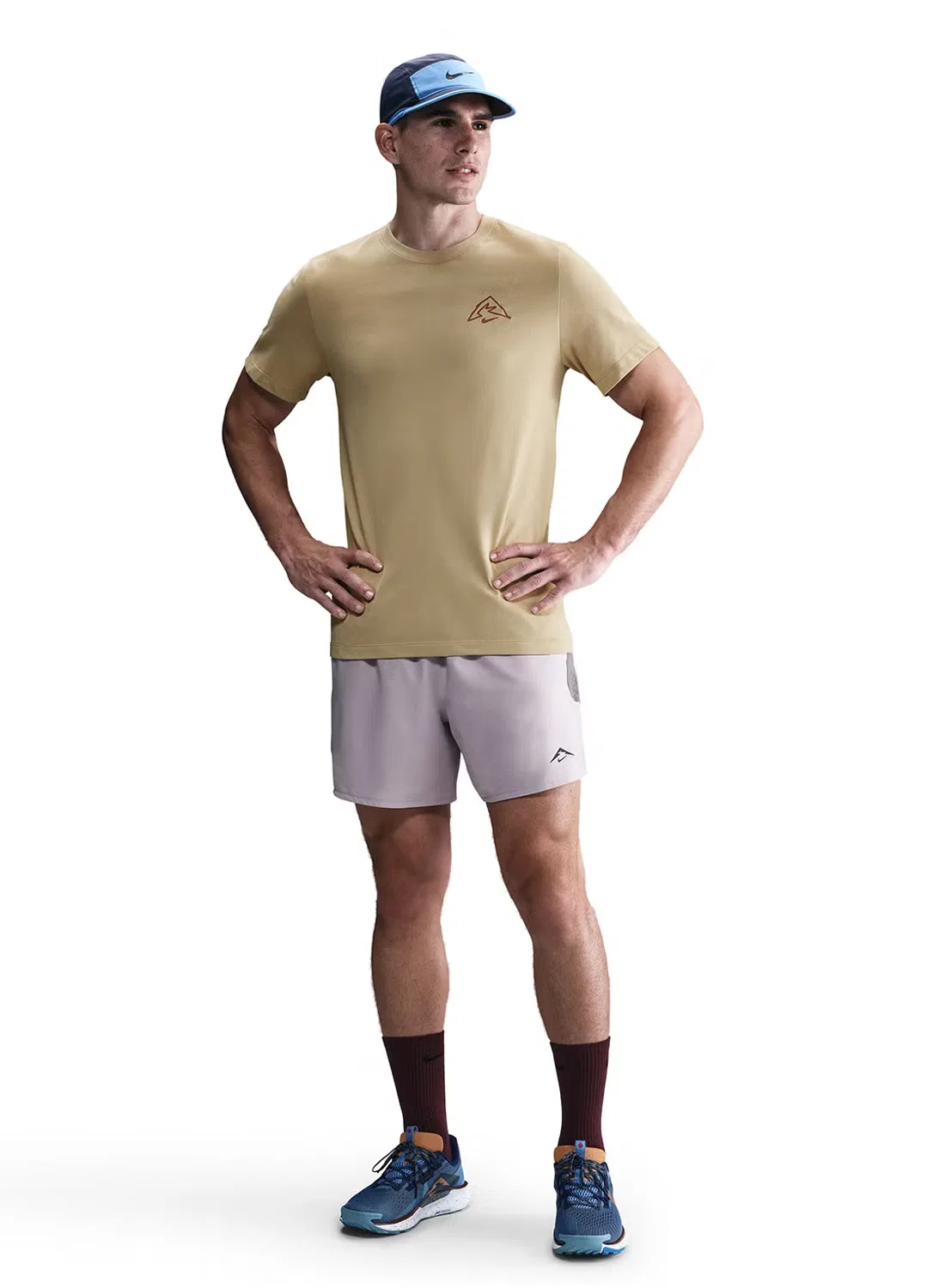 Футболка с принтом Dri-Fit western states Nike, бежевый — фото 4