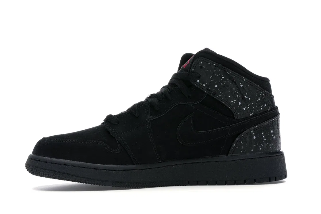 Детские кроссовки Lifestyle с принтом Jordan 1 Mid Jordan, Black/Rush Pink-White-Black — фото 3