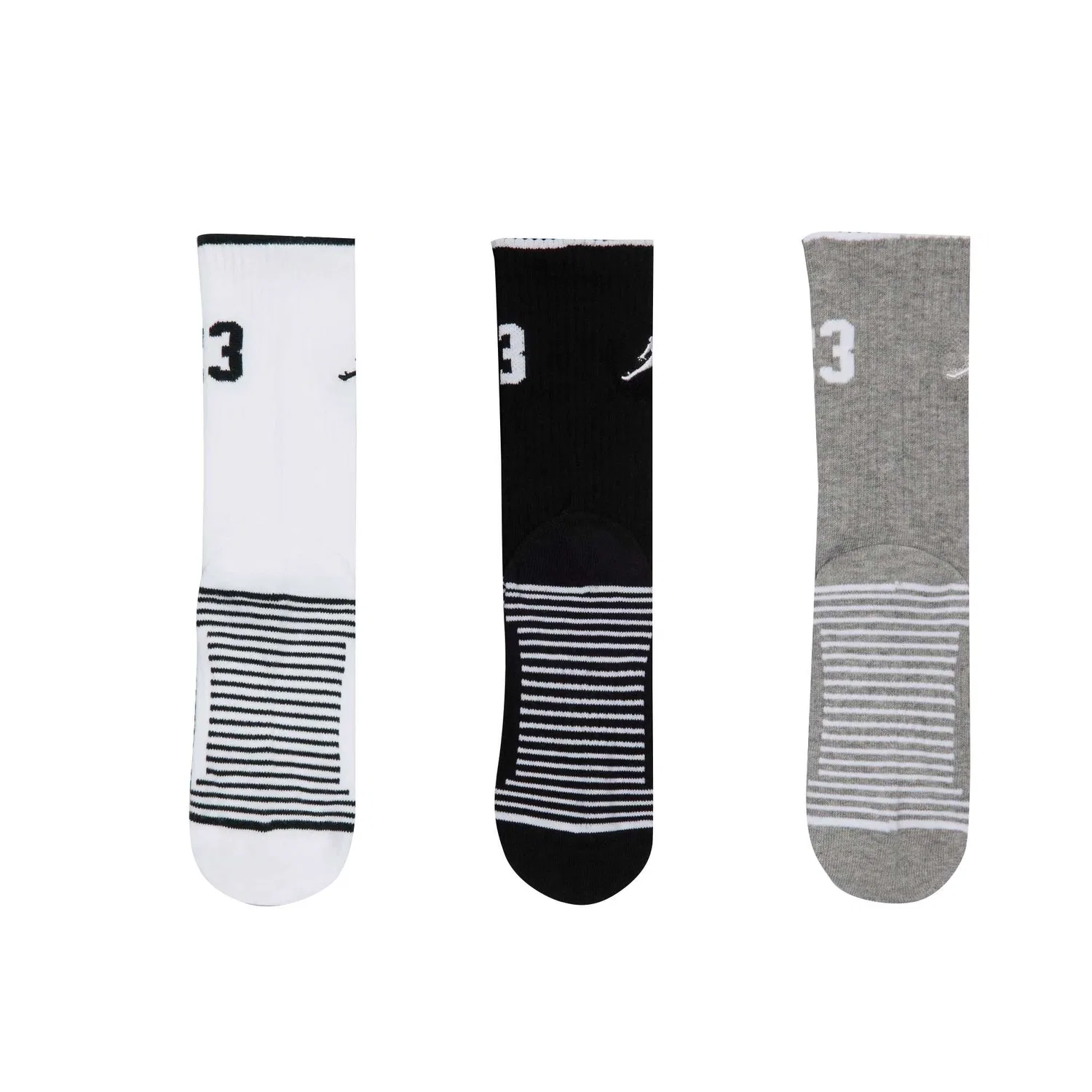 Носки детские, умеренная растяжимость, Jordan, Toned Dark Gray-3 Pack — фото 3