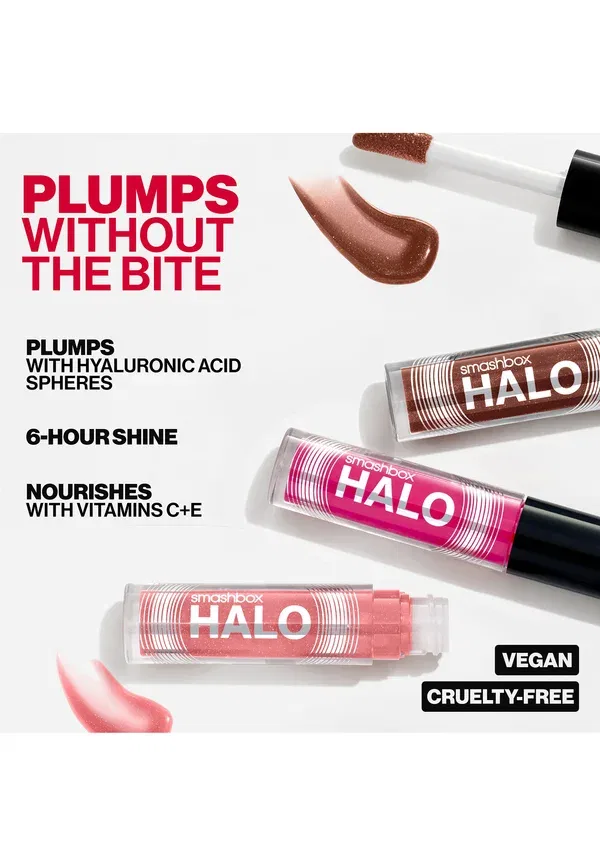 Блеск для губ с гиалуроновой кислотой Halo plump + glow gloss, Smashbox, Energy 4.6 мл, цвет energy — фото 4