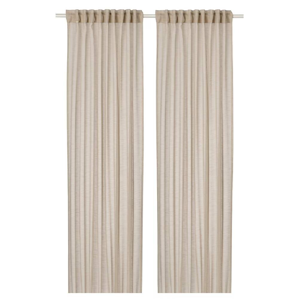 

Шторы Ikea Hallebracka 145X250 2 шт, светло-бежевый дубль