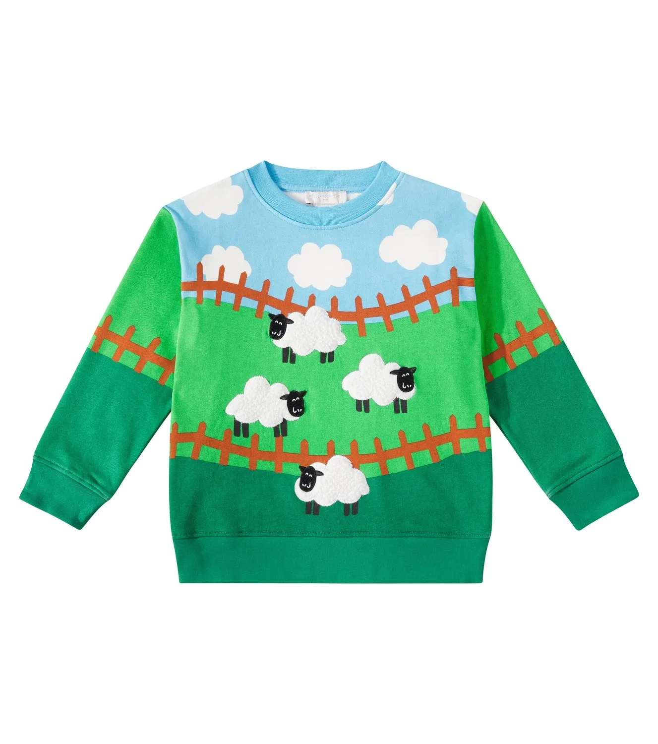 Свитшот из флиса с принтом Stella Mccartney Kids, мультиколор