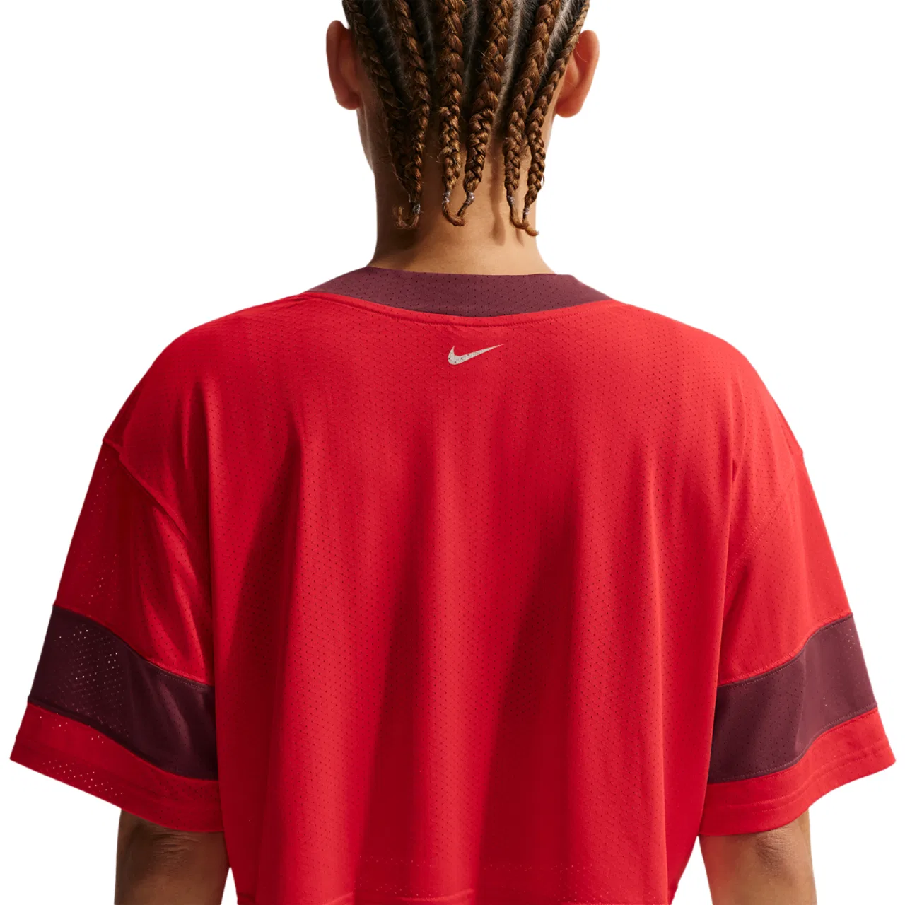 Женская джерси NSW Crop Nike, цвет Team Red/Chalk/University Red — фото 2