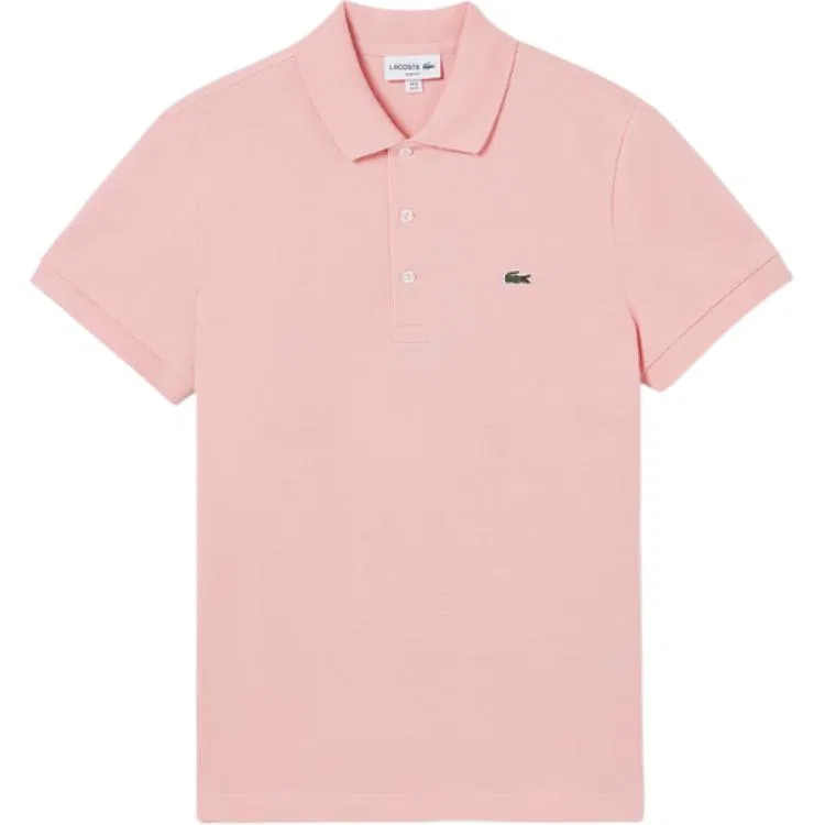 Мужское поло с вышитым логотипом Rose Pink LACOSTE