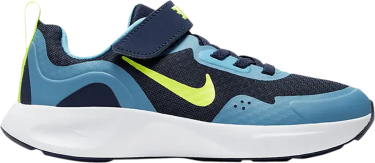 

Кроссовки Nike Wearallday PS 'Midnight Navy Volt', синий