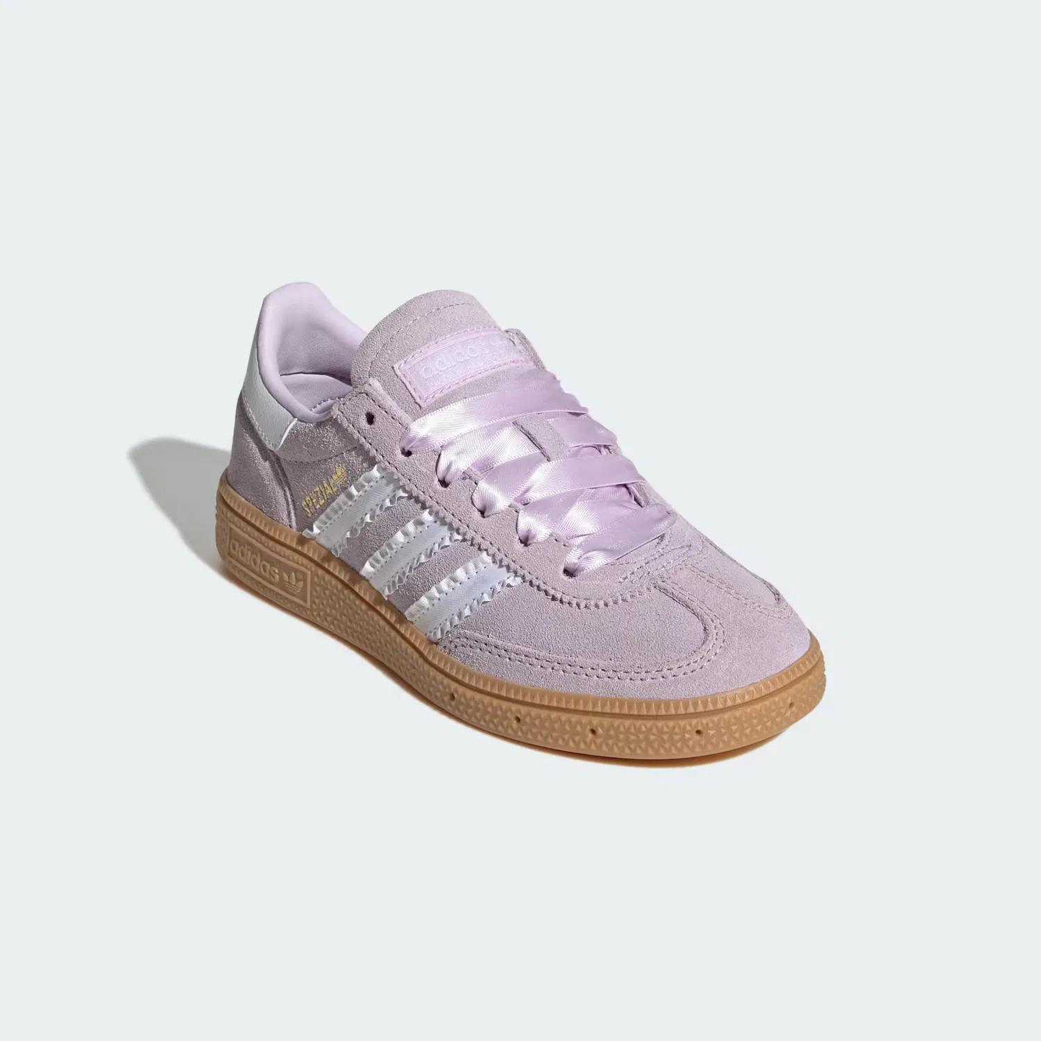 Детские кроссовки с атласными шнурками Handball Spezial Adidas Originals, лавандовый/белый/гум — фото 4