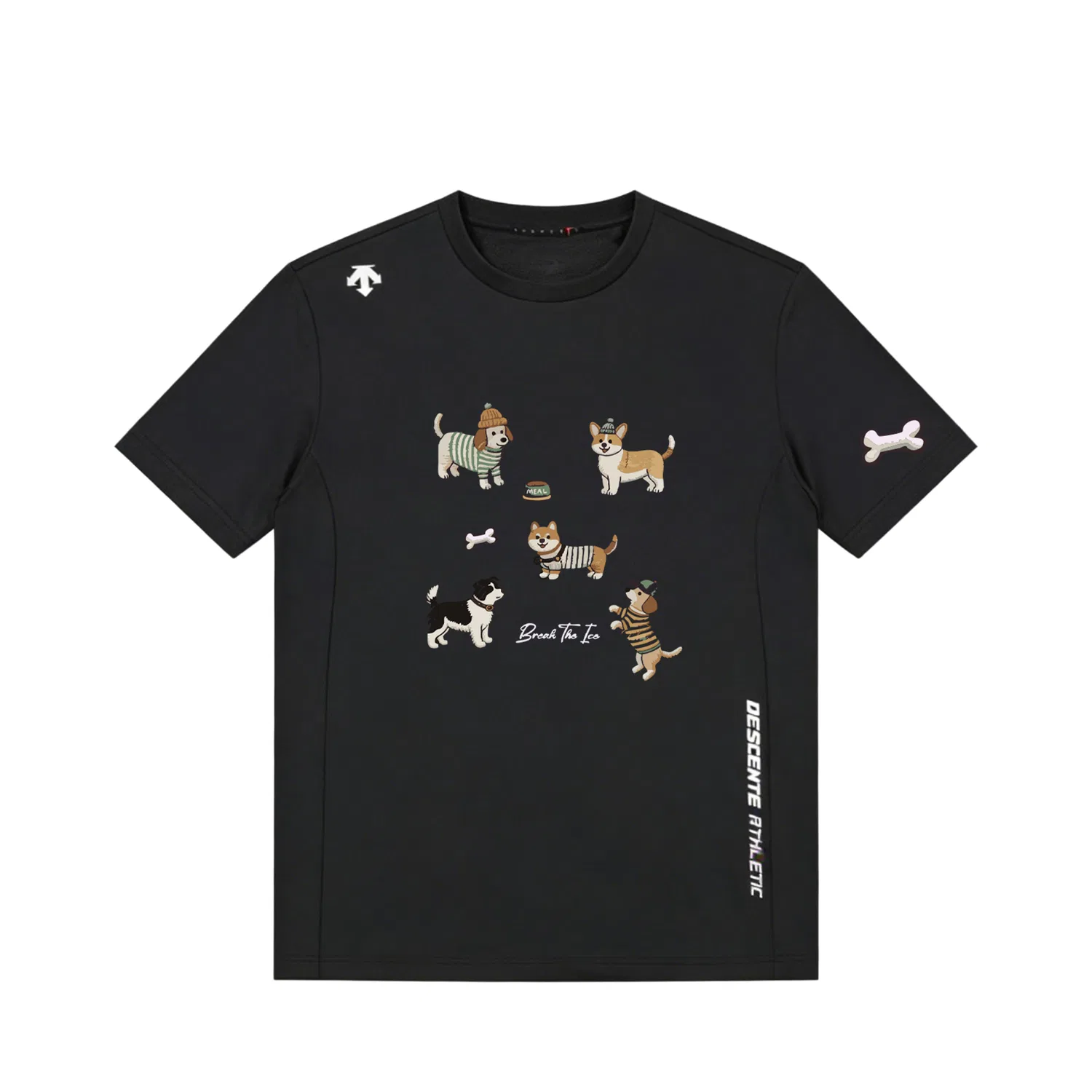 Детская футболка с круглым вырезом Unisex Black DESCENTE, Black