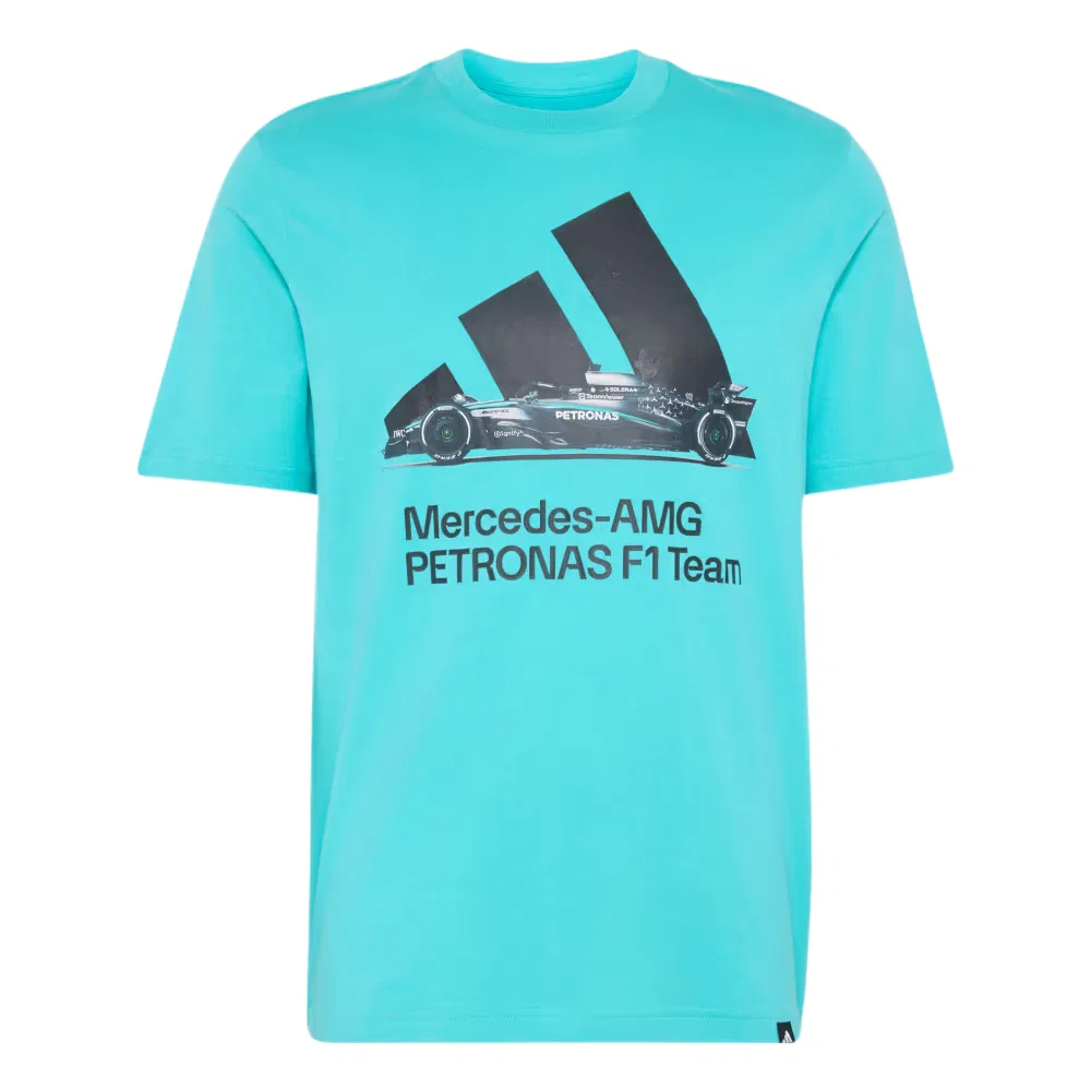 Футболка Mercedes AMG, Adidas, Half Mint/Black