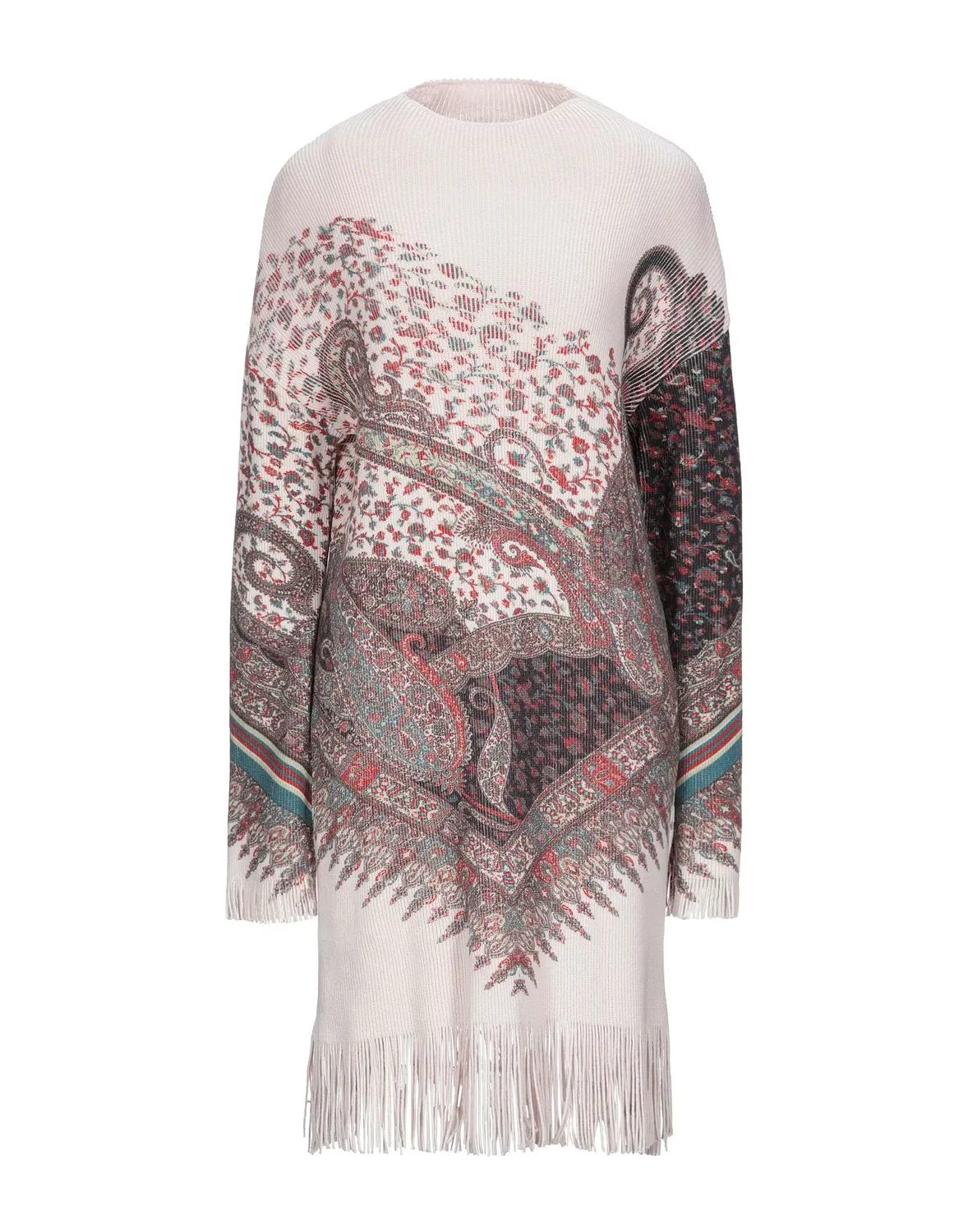Женское вязаное платье с бахромой Paisley Print Etro, Light Pink