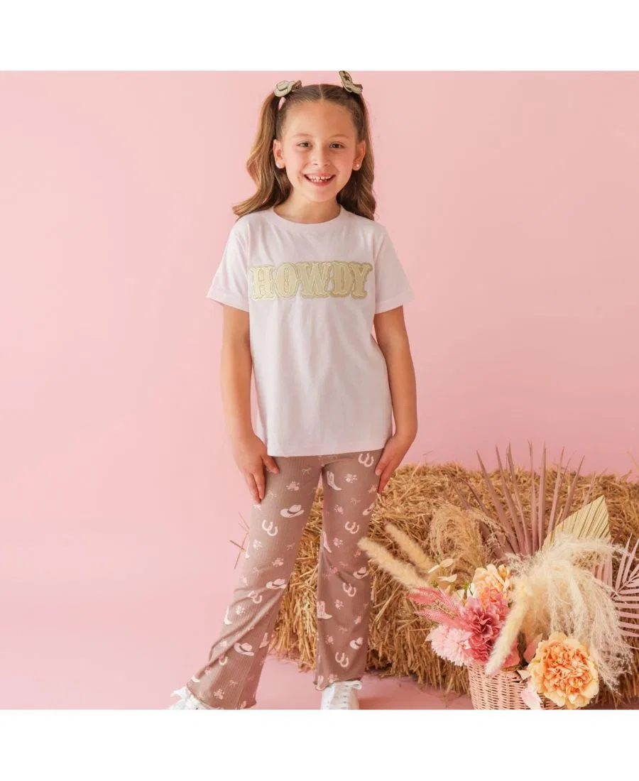 Футболка с длинным рукавом с принтом Howdy Patch Sweet Wink, Ballet Pink — фото 4