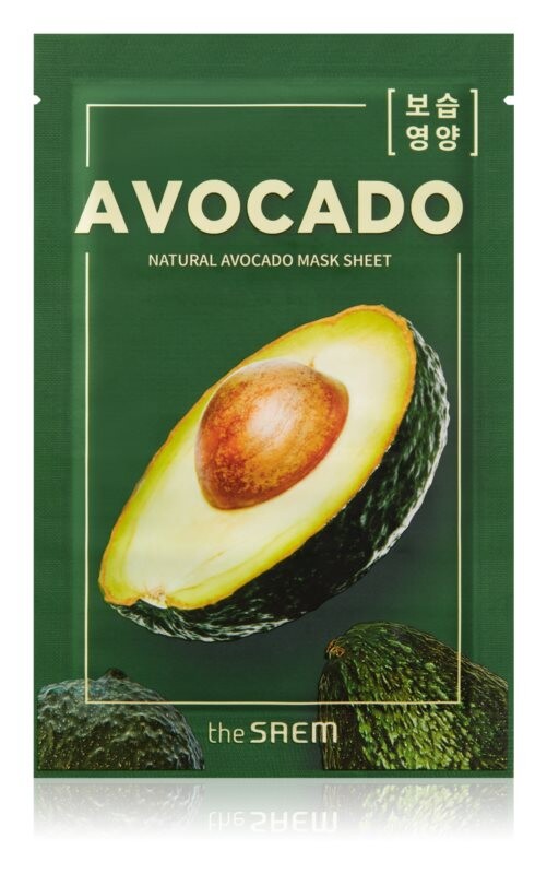 

Льняная маска с сильным увлажняющим и питательным эффектом The Saem Natural Mask Sheet Avocado