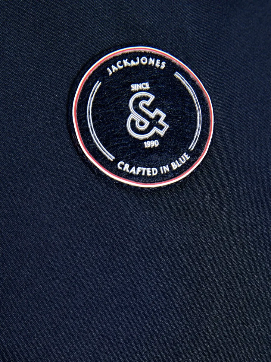 Детская межсезонная куртка Jack & Jones Junior 'JJEBrooklyn' темно-синего цвета — фото 4