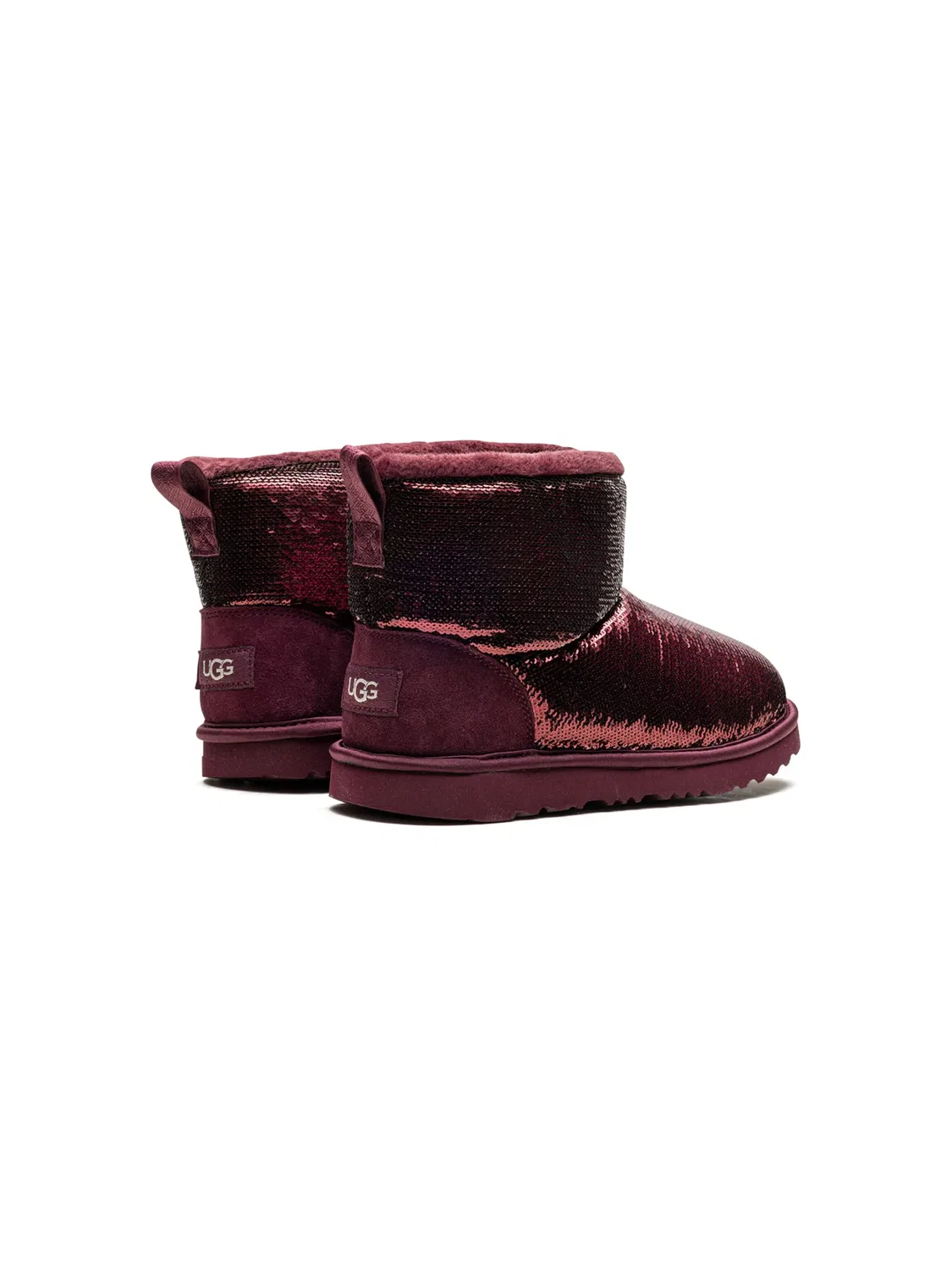 Мини-ботинки "Зеркальный шар" UGG, красный — фото 2