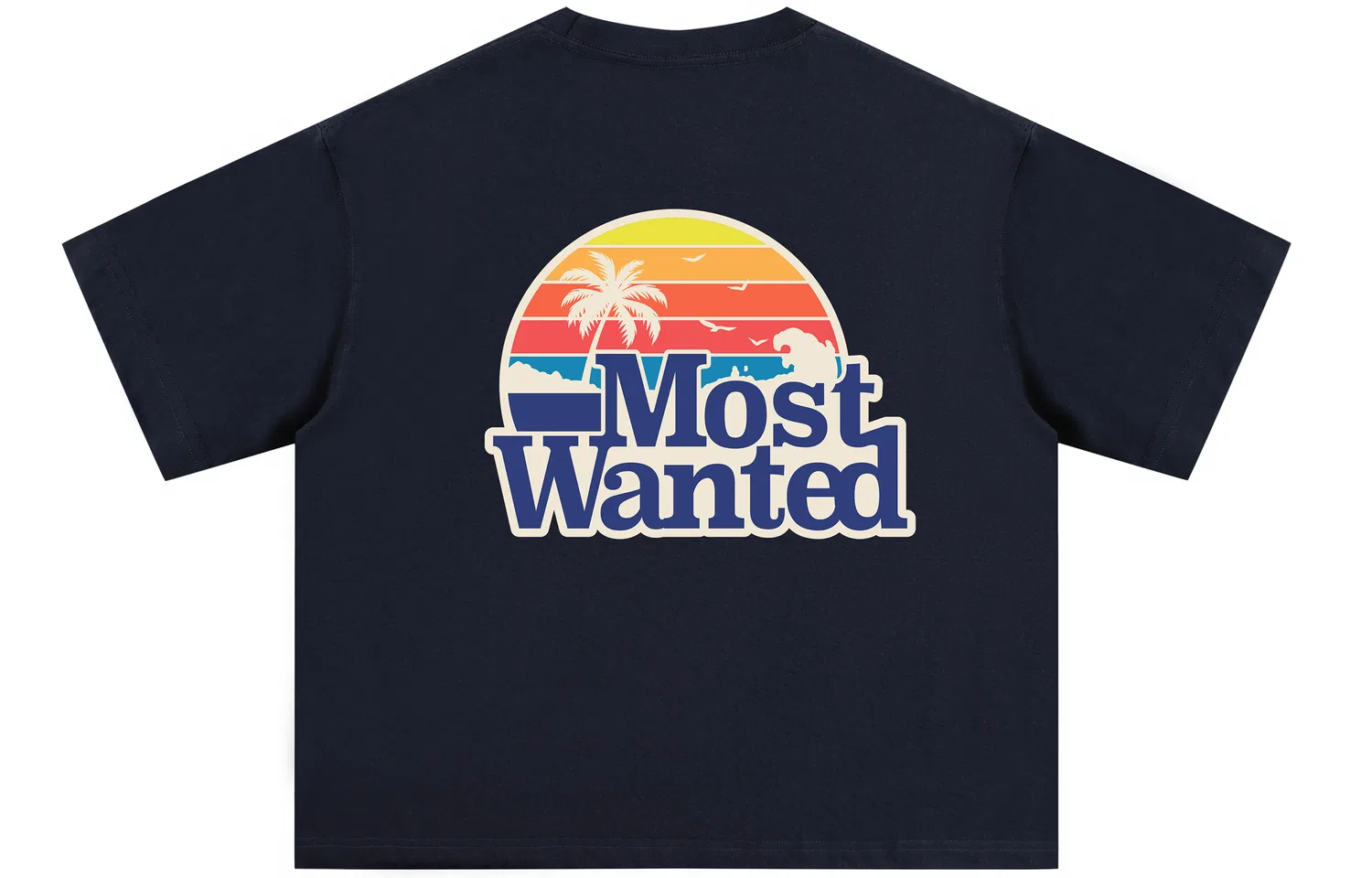 Детская футболка с круглым вырезом, плотная, Navy Blue, MostwantedLab