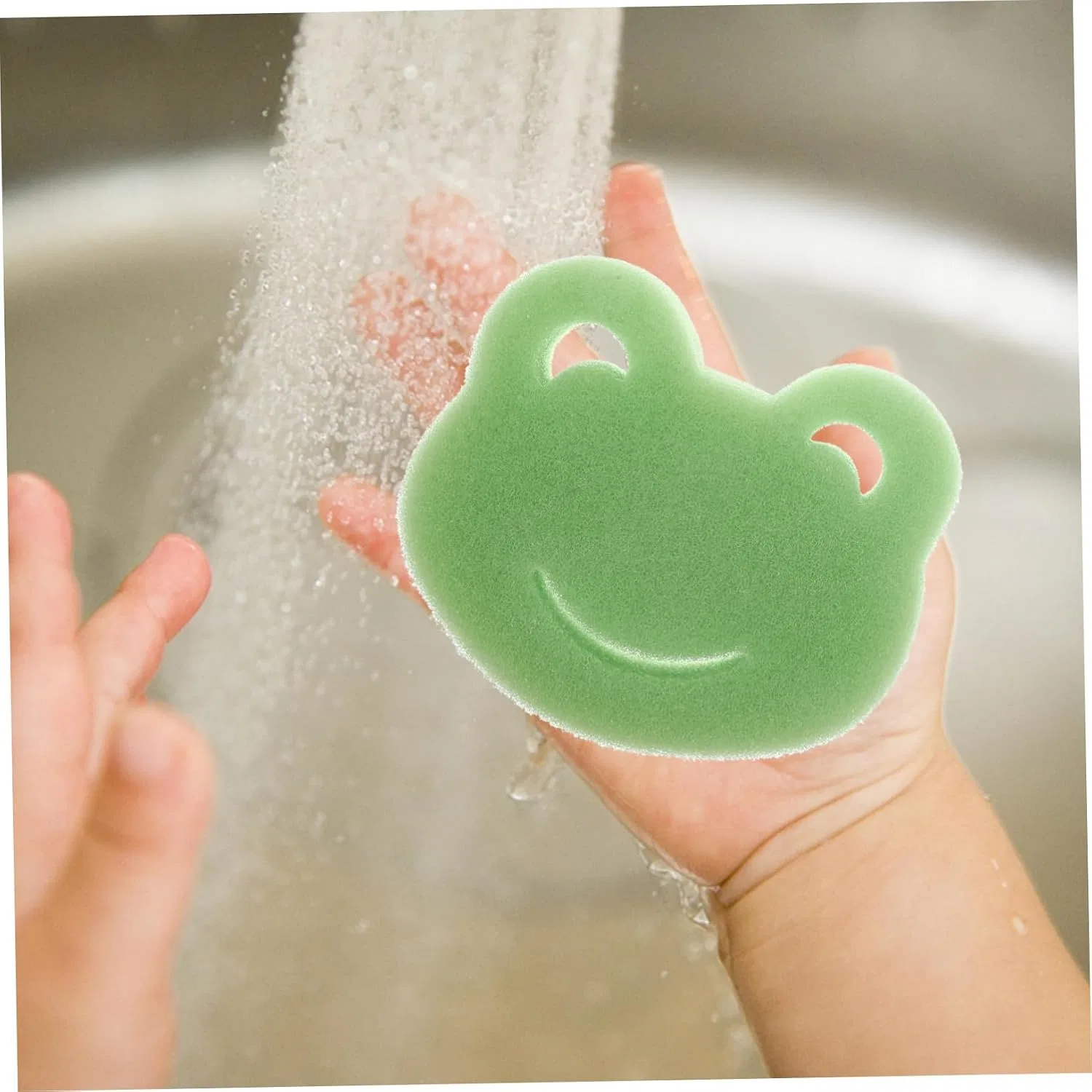 Натуральная губка для ванны, Minkissy, 1 шт., 10x7.5x2 см, Green — фото 4