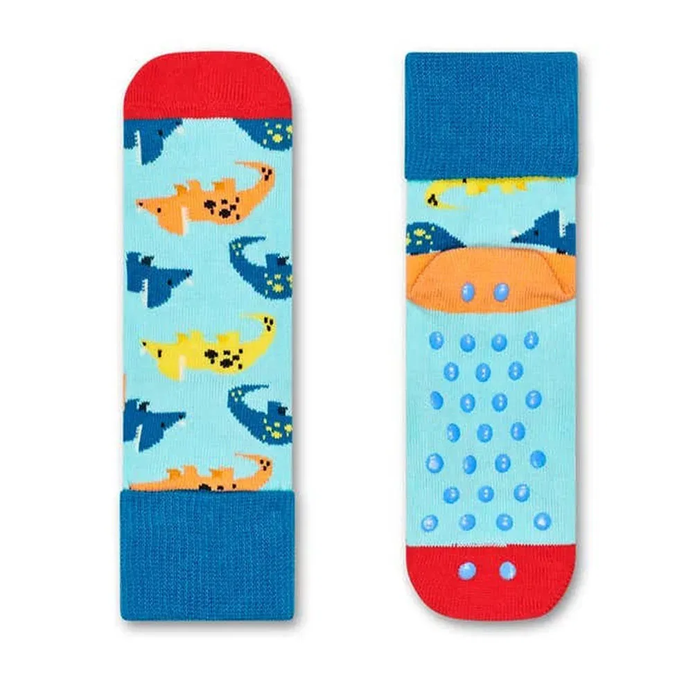 Носки антискользящие Dinosaur 2 пары Happy Socks, синий — фото 2