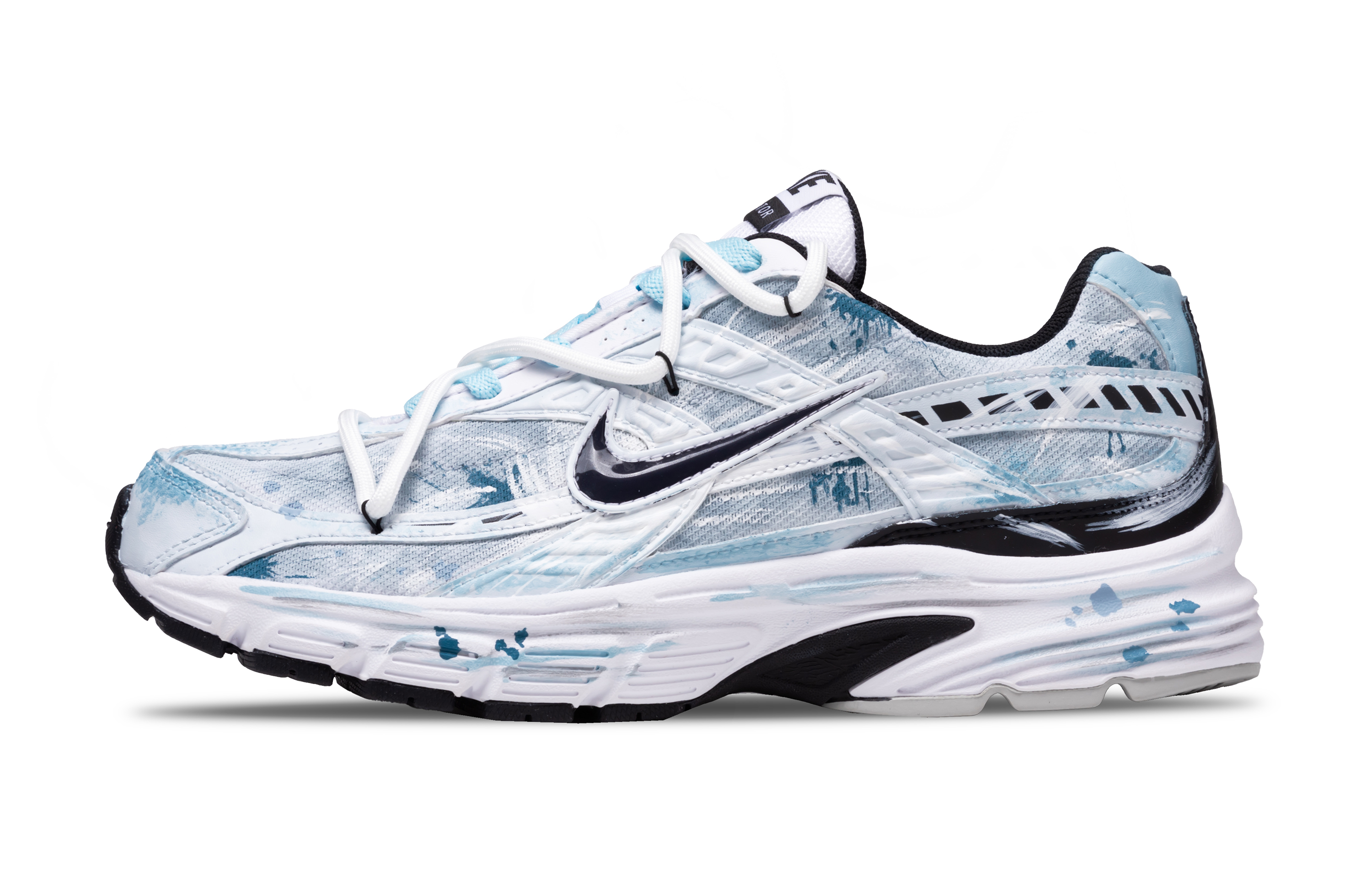 

Nike Кроссовки Initiator с низким верхом, противоскользящие, для повседневного использования, для городских поездок, небесно-голубые