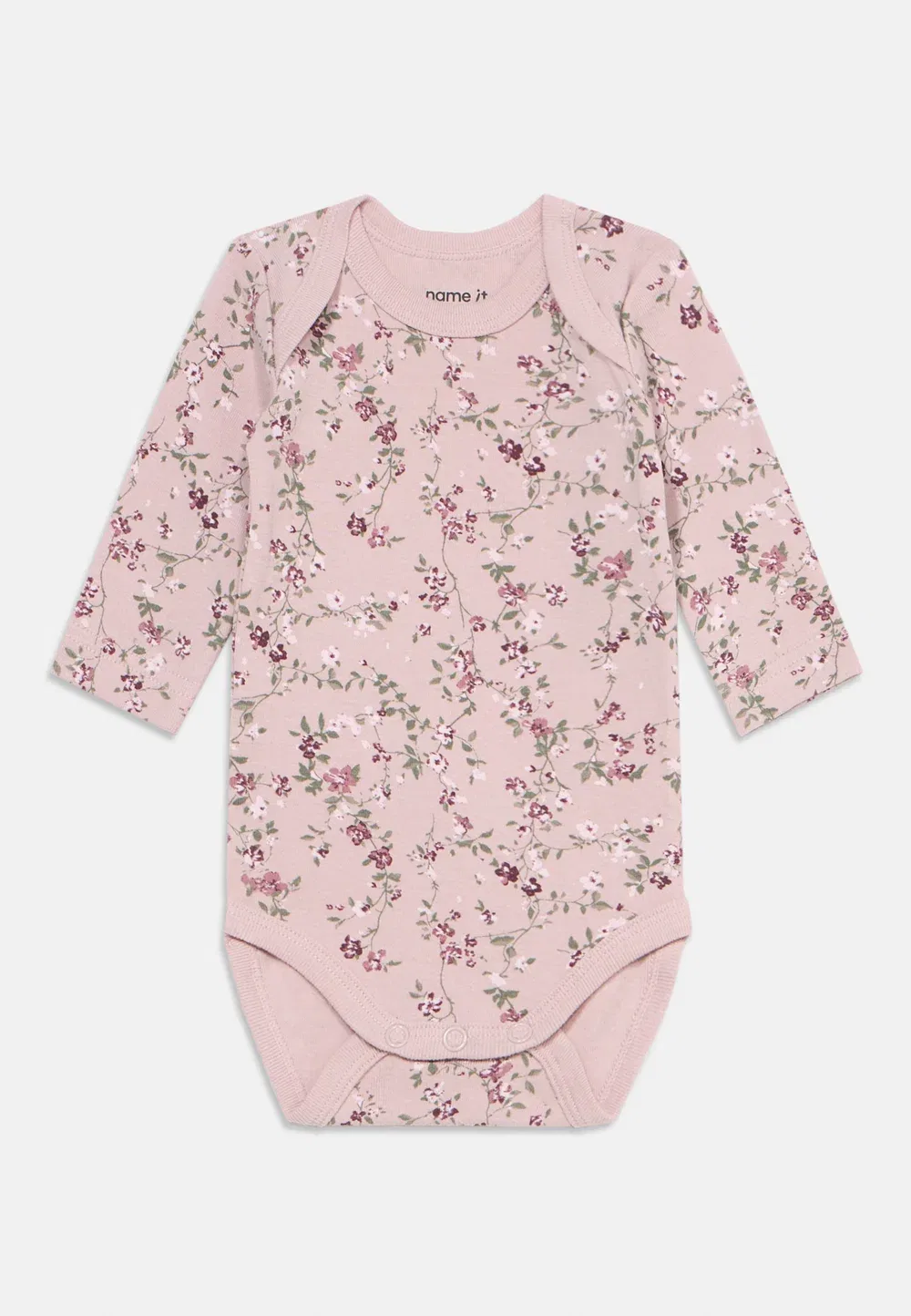 Nbfbody violetflower 3 pack - body Name It, Mauve/Pink — фото 3