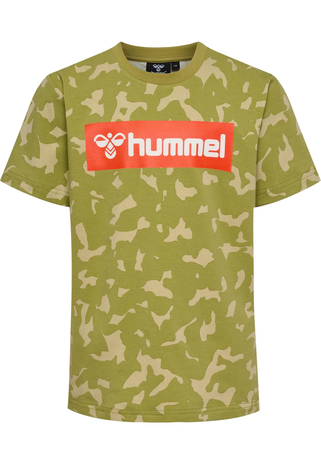 Детская футболка с принтом Hmlrush Hummel, Olivgrun Grun — фото 2