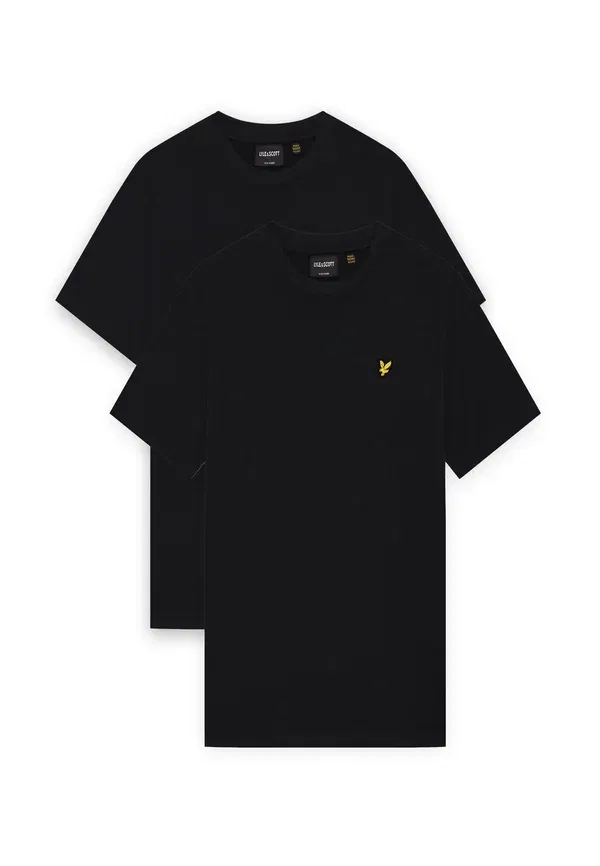 Комплект из 2 футболок, хлопок, Basic T-shirt, Lyle & Scott, Jet Black, черный