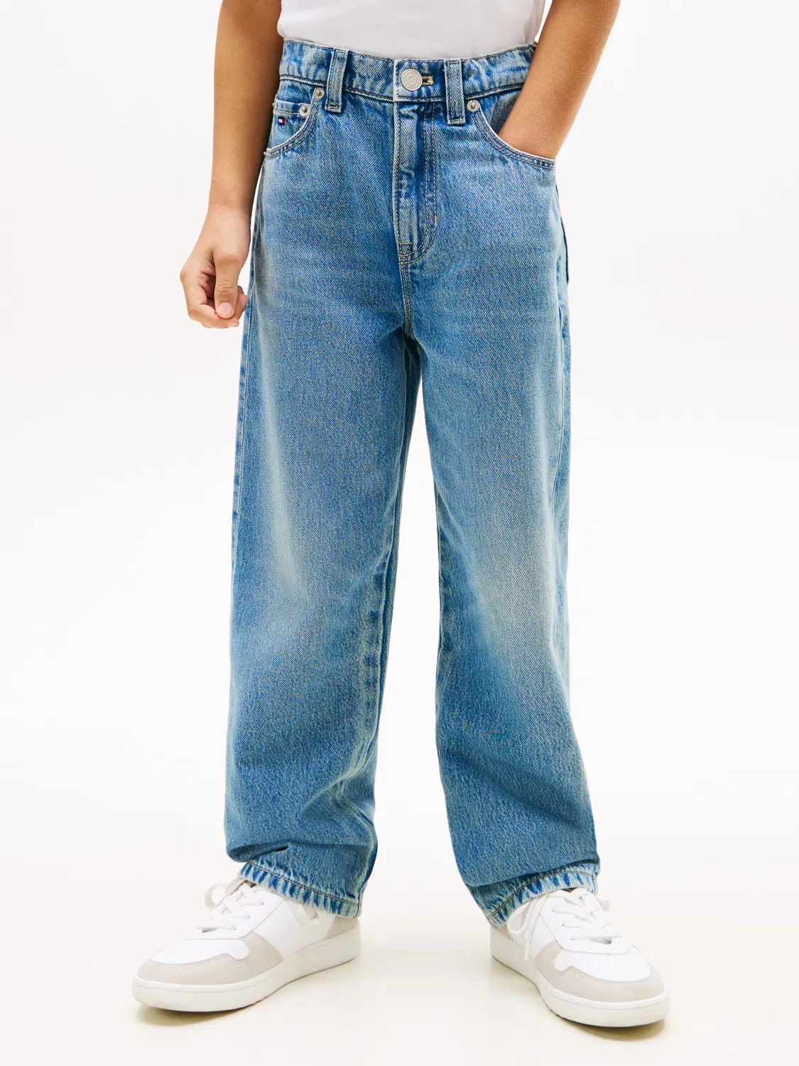 Детские джинсы для мальчиков широкие Tommy Hilfiger, Azul — фото 2