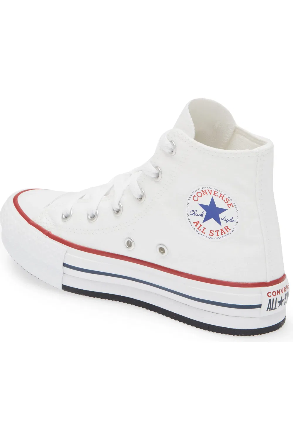 Детские кеды высокие на платформе Chuck Taylor All Star Eva Lift Converse, White/Garnet/Navy — фото 2