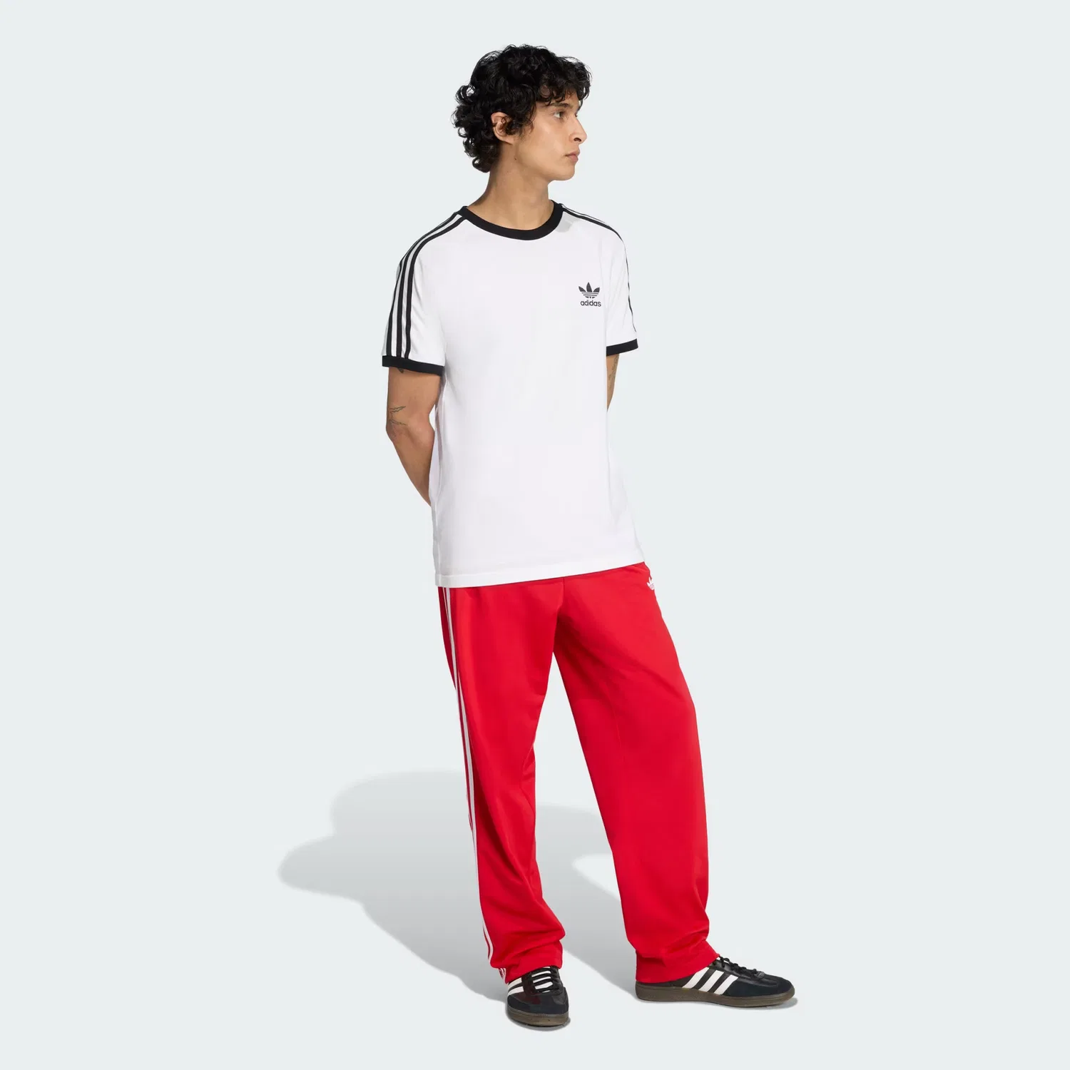 Мужские спортивные штаны стандартной посадки Firebird Adidas Originals, ярко-алый — фото 3