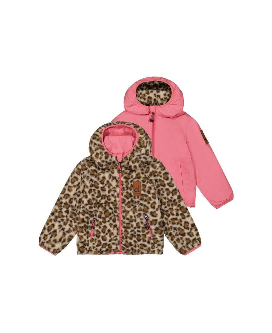 Детская куртка-реверс Deux par Deux, Pink Leopard