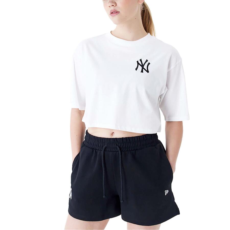 

Футболка New Era Mlb Le Crop Tee Neyyan Whiblk Dame