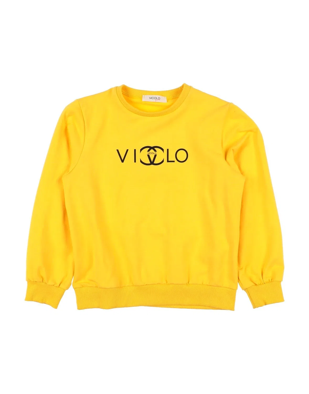 Детский свитшот для девочек с принтом Vicolo, желтый