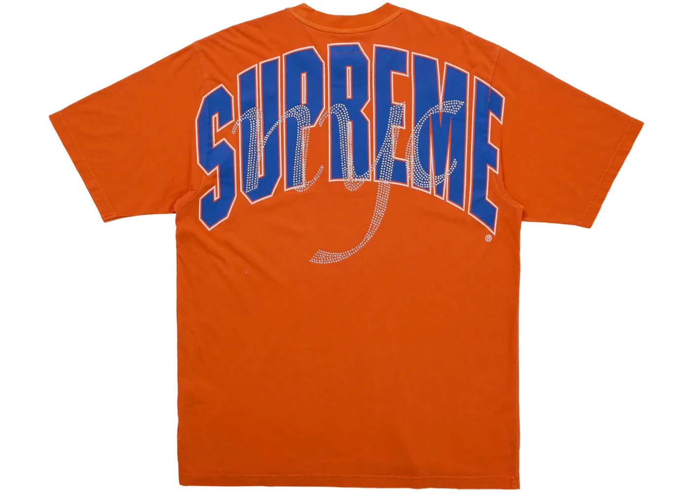 Мужская футболка с принтом Rhinestone Script Supreme, Orange