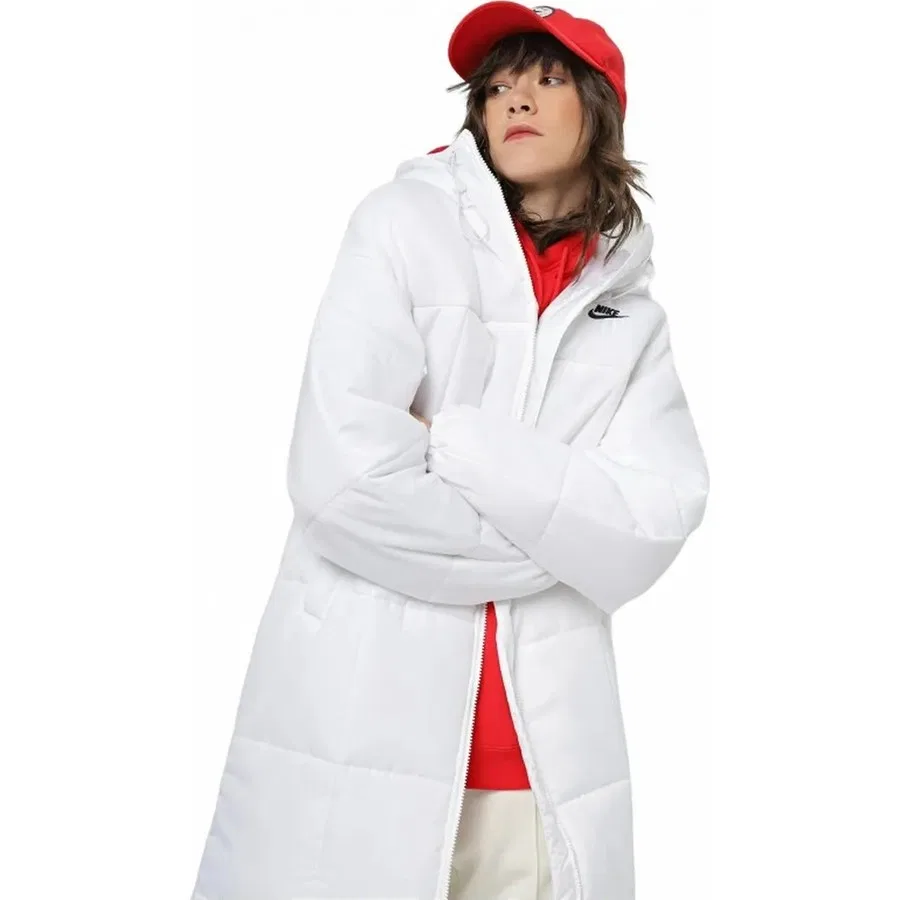 Женский пуховик-парка с капюшоном Nike NSW TF Thrmr Clsc Parka, M, Белый — фото 2