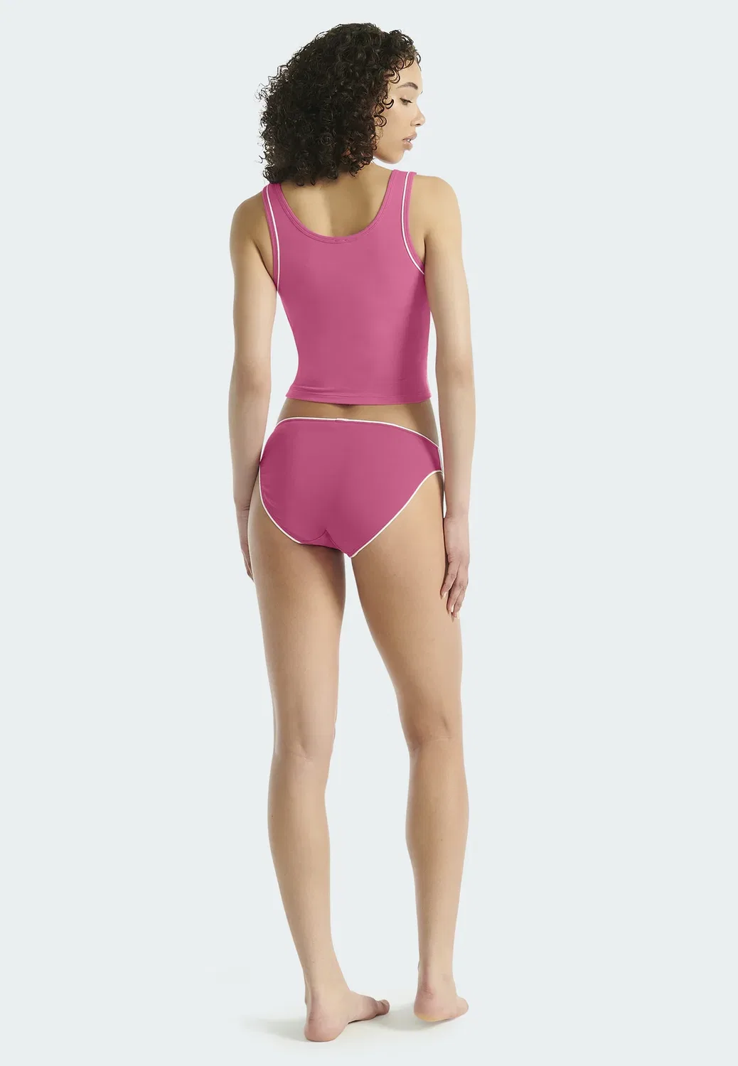 Укороченная майка - нижняя рубашка Adidas Originals, Lucid Pink — фото 3