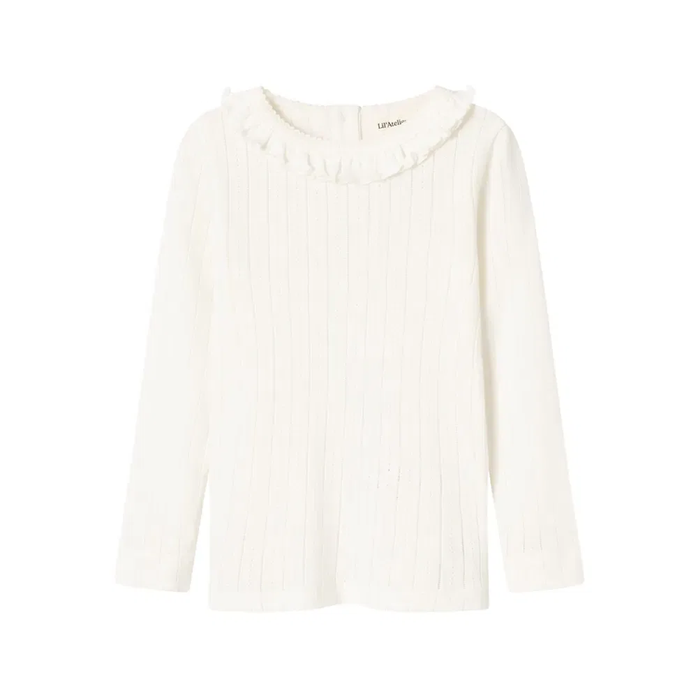 Футболка с длинным рукавом Rachel Nis Slim Lil Atelier Name It, белый
