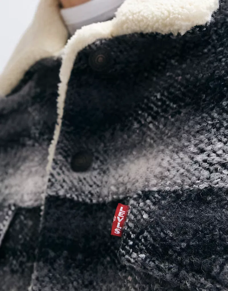 Джинсовая куртка Levi's на пуговицах с подкладкой из искусственного меха — фото 2