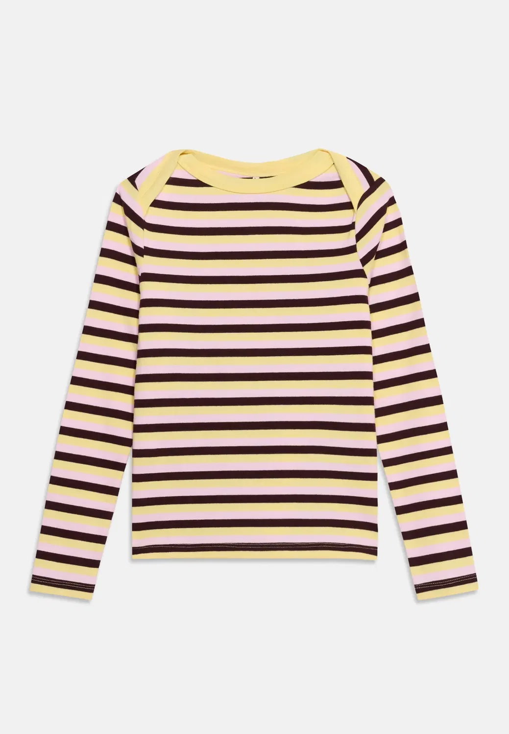 Когрилей - топ с длинными рукавами Only Girls, Mellow Yellow/Pink Lady/Fudge — фото 3
