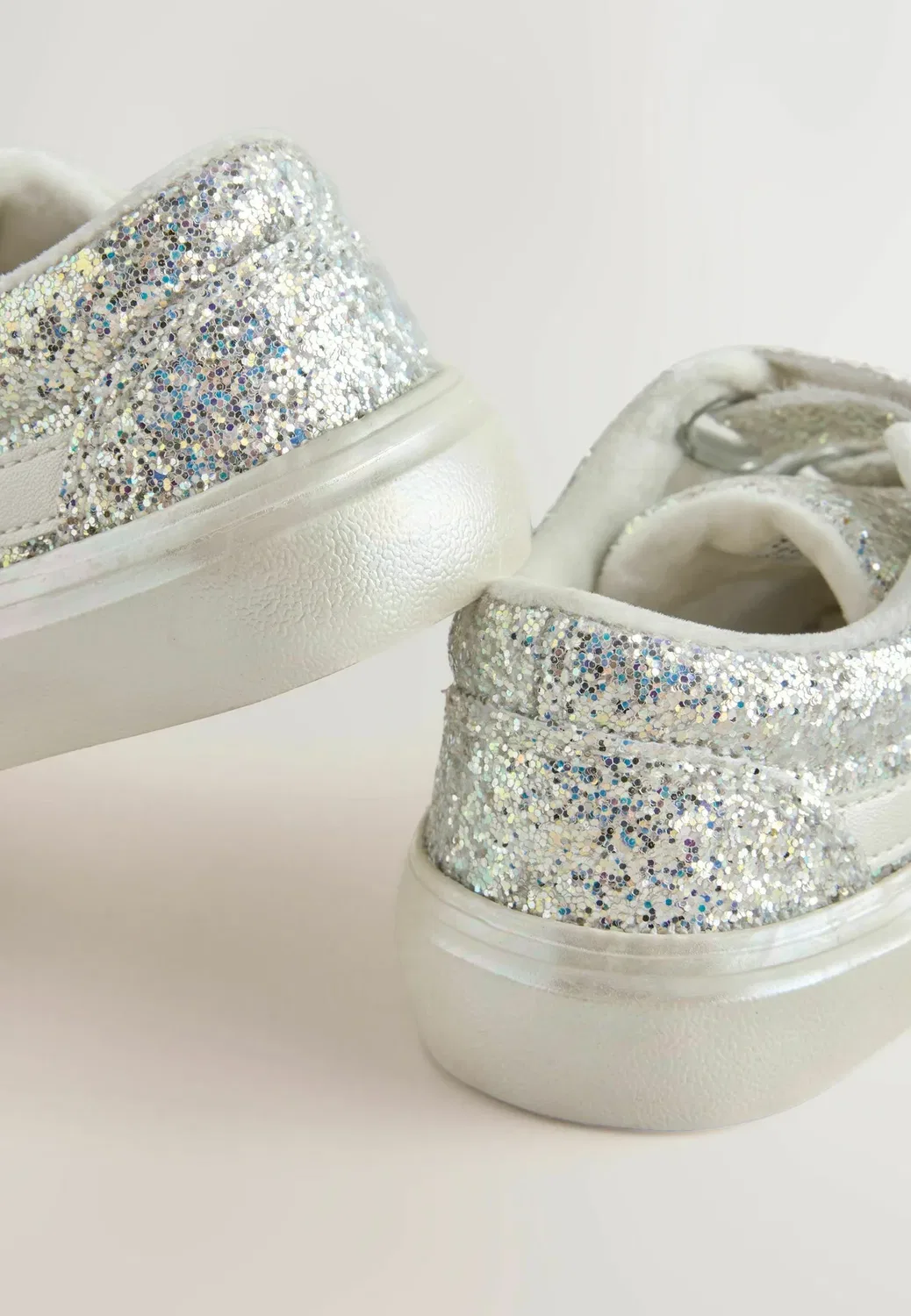 Широкая посадка (g) - кроссовки на липучках. - кроссовки Next, Silver White Glitter — фото 3