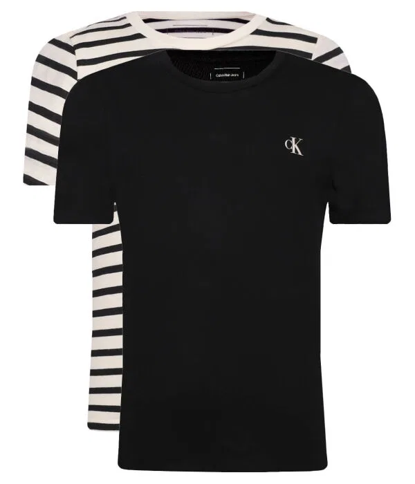Детский комплект футболок с круглым вырезом Calvin Klein Jeans, черный