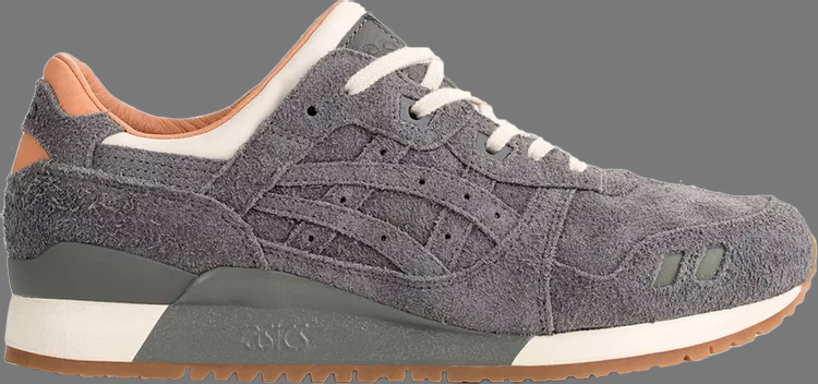 Кроссовки packer shoes x j.crew x gel lyte 3 '1907 collection charcoal' Asics, серый - фото