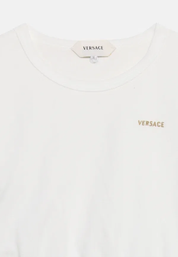 Платье с цветочным логотипом Liberty - повседневное платье Versace, белый — фото 4