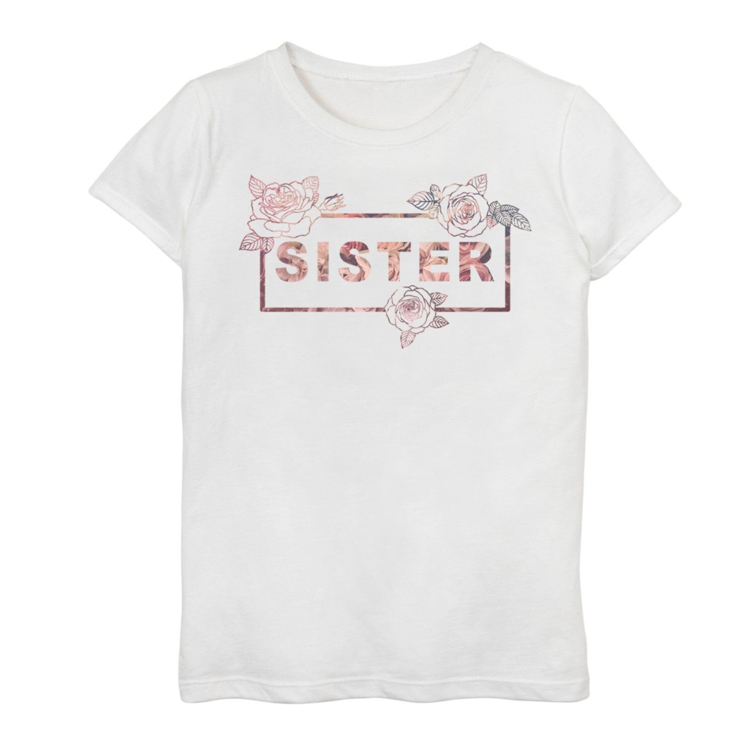 

Футболка с надписью Rose Shine Sister для девочек 7–16 лет Licensed Character