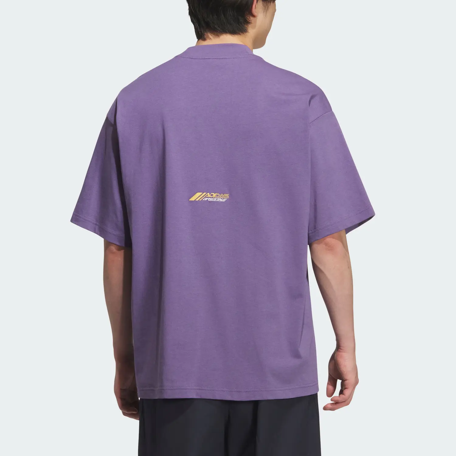 Футболка SS25 MOTO мужская Adidas Originals, фиолетовый — фото 3