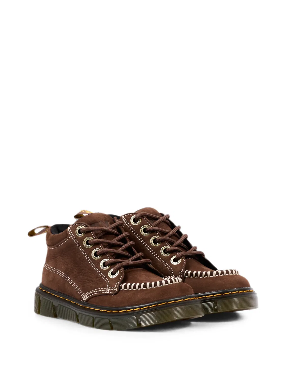 Ботинки Raffe с контрастной строчкой Dr. Martens Kids, коричневый