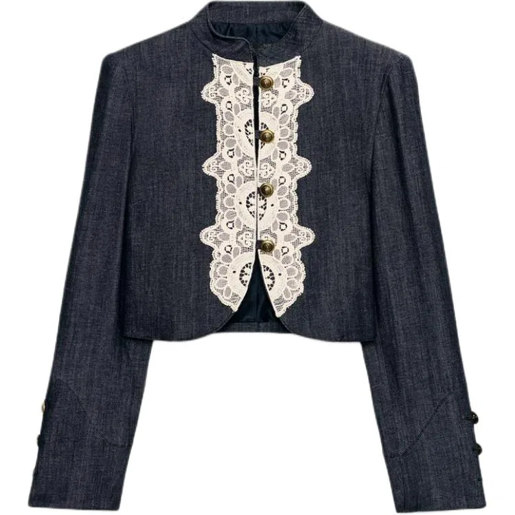 Женский костюм с воротником-стойкой Indigo ZARA, Indigo
