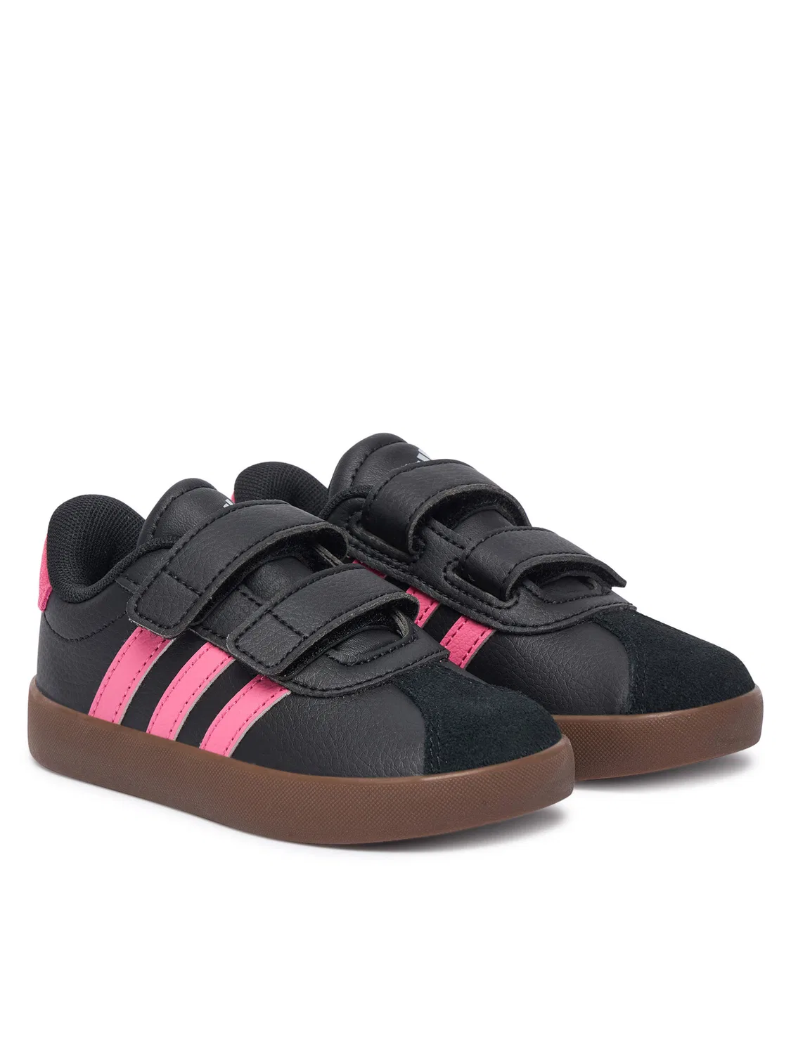 Кроссовки для девочки Vl Court Shoes Kids Adidas, черный — фото 2